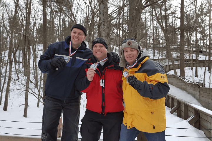 learn to luge awards ceremony