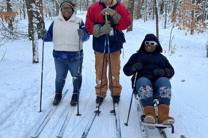 adaptive cross country skier